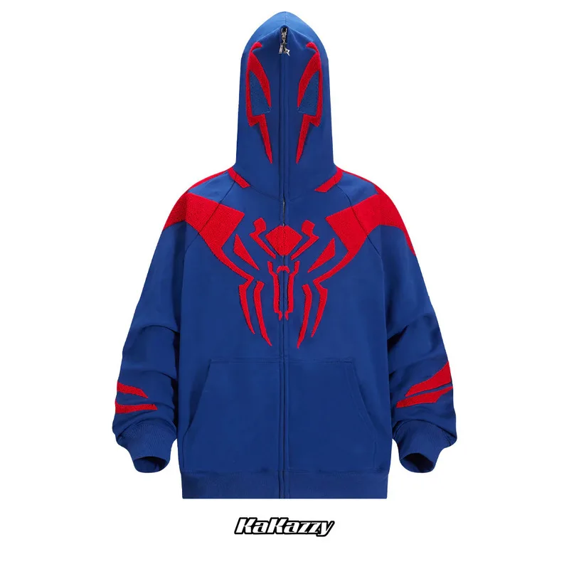 Spider Man 2099 Hoodie Digital Printing Fashion Hip-hop Sweatshirt casual fashion Zipper To Top Women Men Clothing Top Xmas Gift