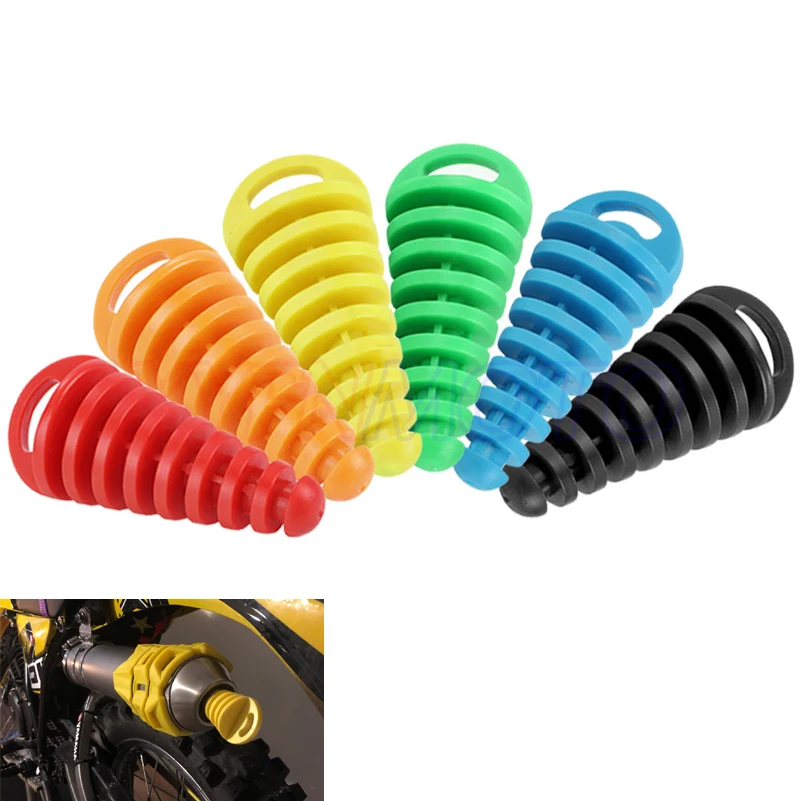 Motorcycle Wash Plug Exhaust Pipe Motocross Tailpipe PVC Air-bleeder Plug Exhaust Silencer Muffler Wash Plug Pipe Protector