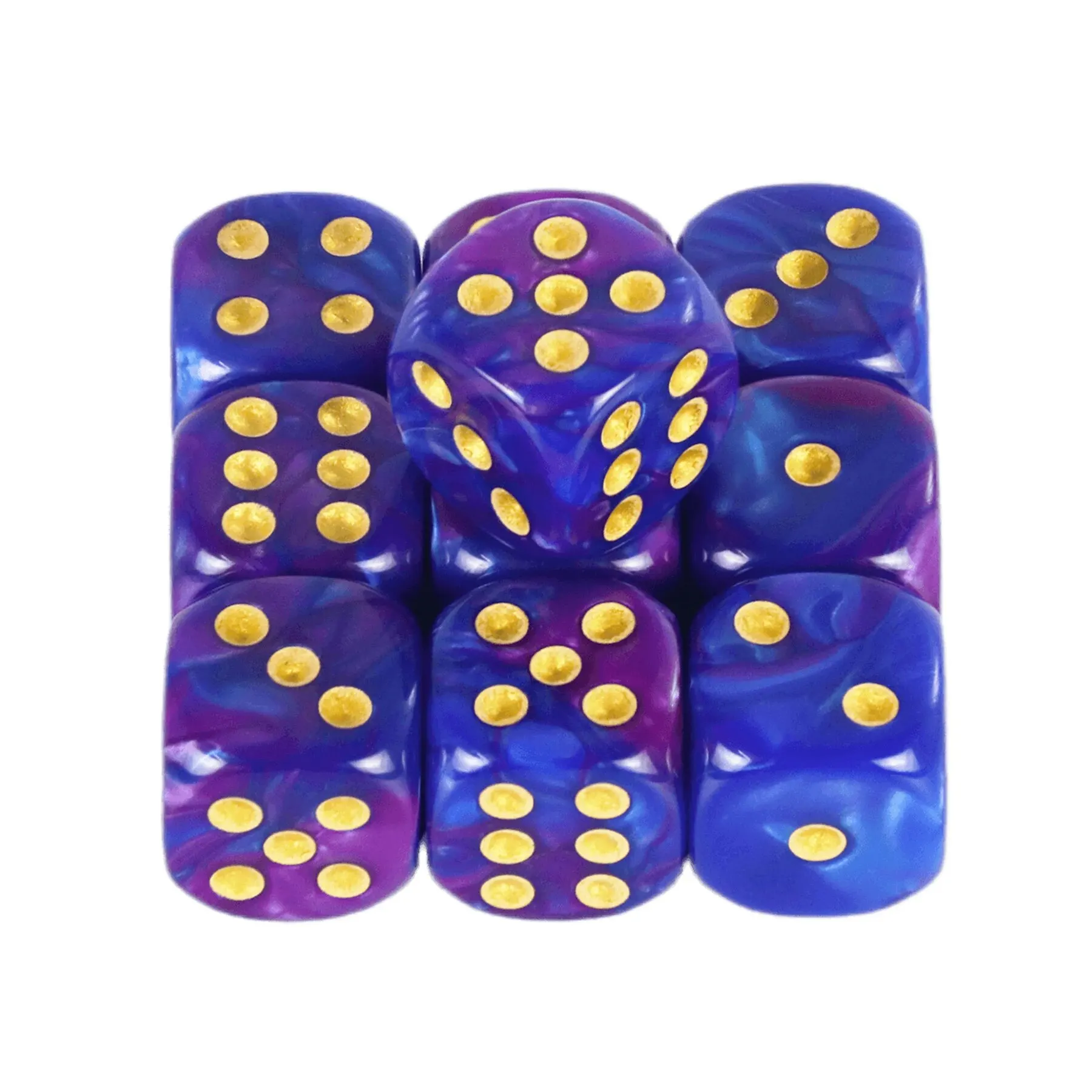 Premium Quality Round Dot D6 Dice Set for Table Board Gaming - 12mm Mixed Color, Pack of 10