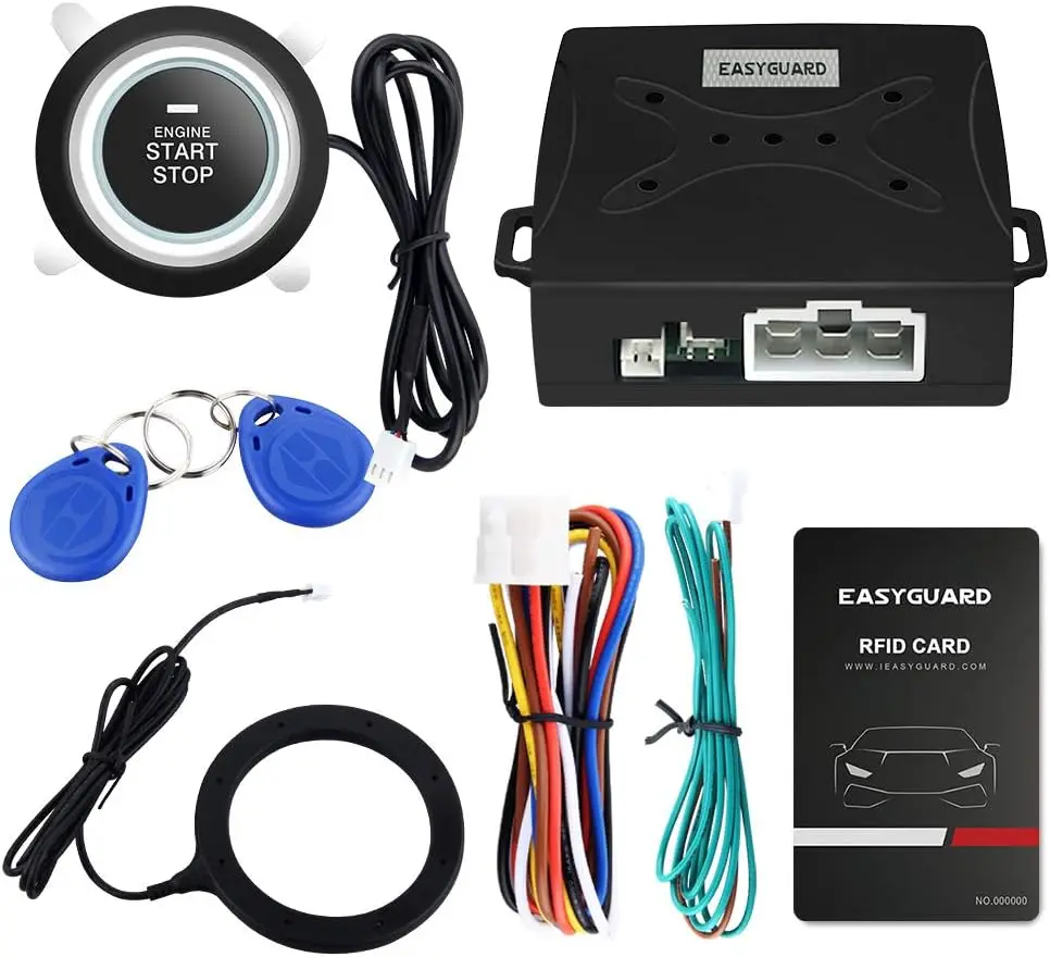 

EC004 Smart RFID Push Start Kit for 12V Cars, Keyless Start Upgrade