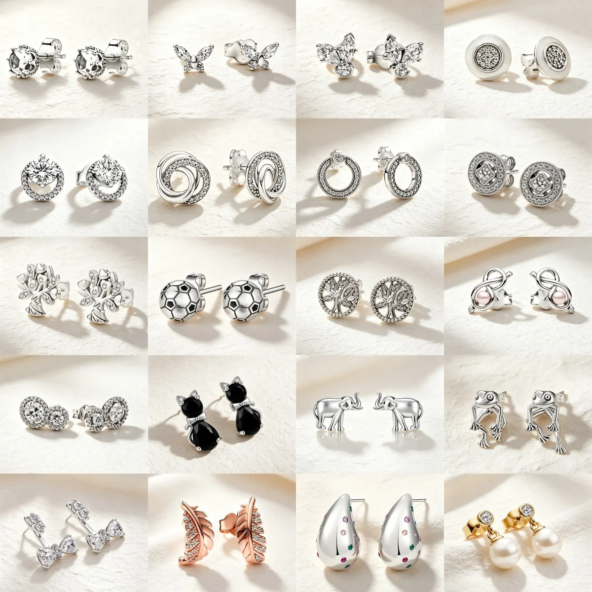 925 Silver Personalized Fashionable Irregular White Zircon Butterfly Earrings, Suitable For Women's Jewelry on Valentine's Day