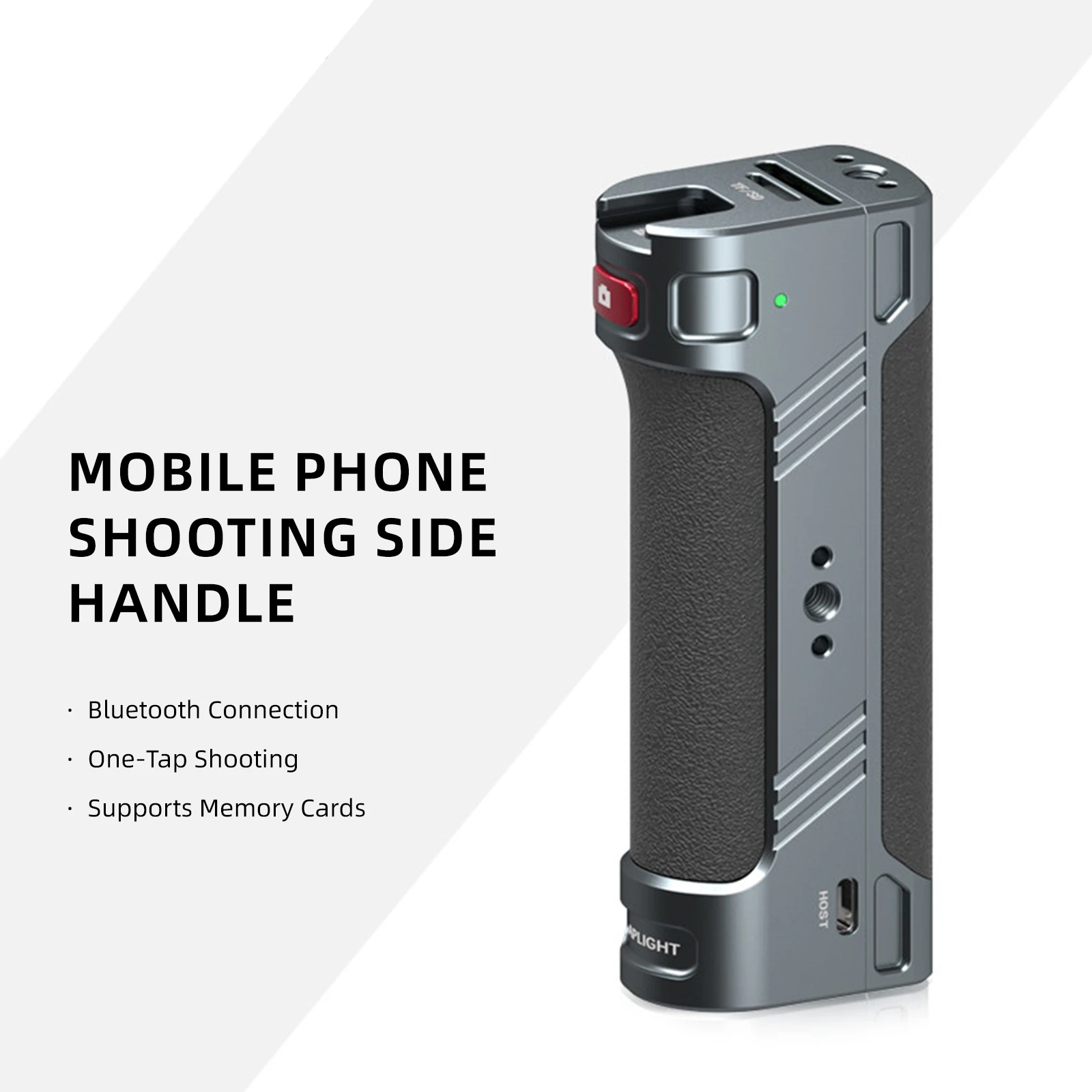 

Side Handle for Smartphone Cage Phone Video Rig Lightweight Cold Shoe Mount Hand Grip for Fill Light Microphone for Vlogging