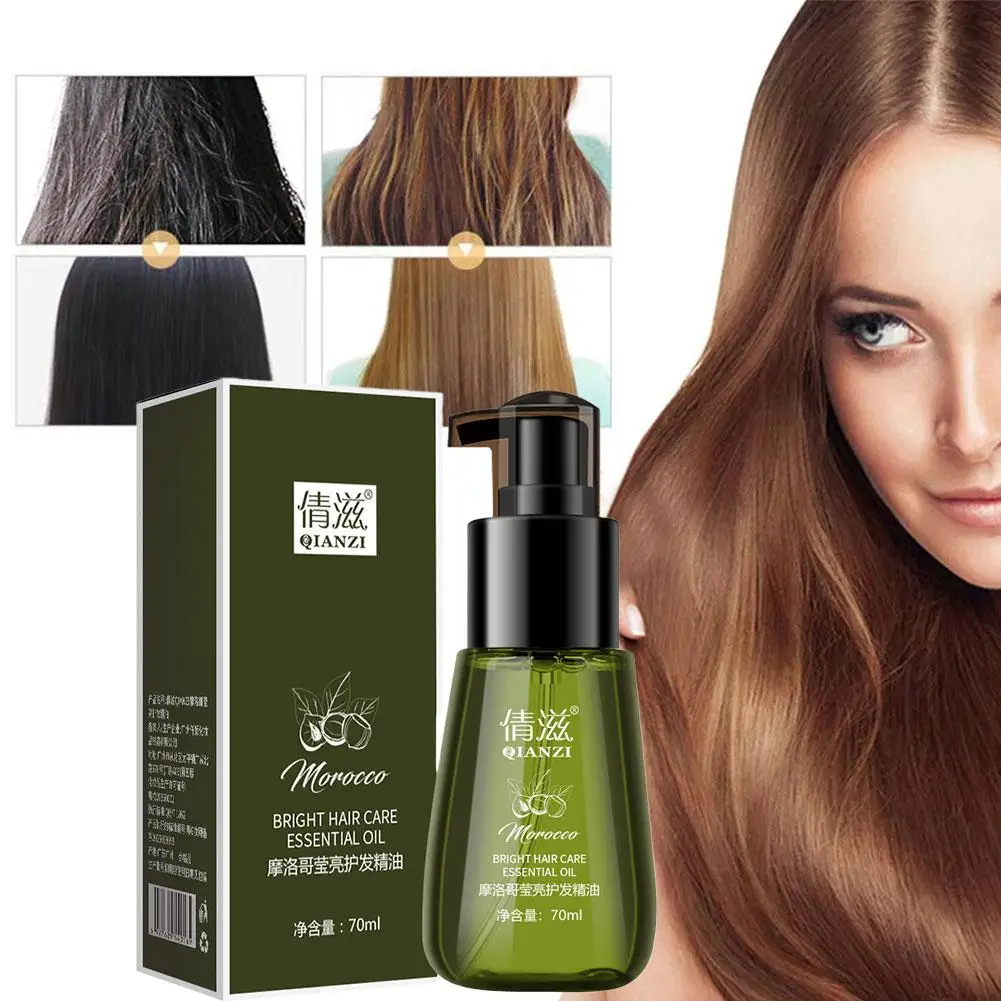 70ml colágeno cuidados com o cabelo óleo de reparo profundo óleo de argan marroquino máscara capilar essência adequada para cabelos secos e danificados