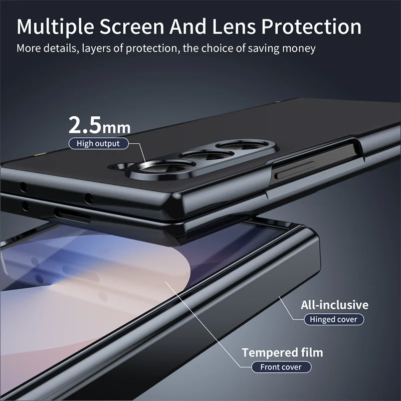 For Samsung Galaxy Z Fold 3 4 5 6 5G Case Magnetic Hinge Frosted All Inclusive Screen Glass Protective Cover For Galaxy Z Fold6 - Image 4