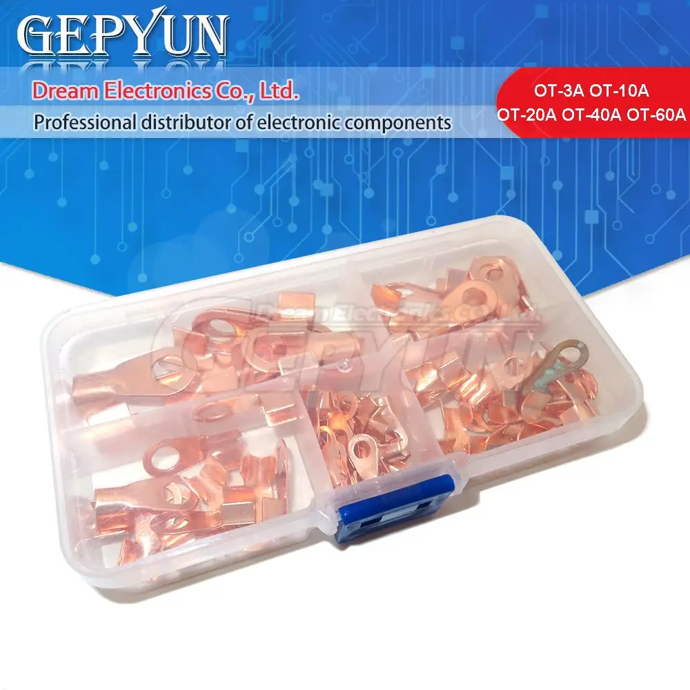80pcs Copper Battery Cable Connector Terminal Open Lugs Wire Terminals Mayitr OT-3A OT-10A OT-20A OT-40A OT-60A Wire Terminals