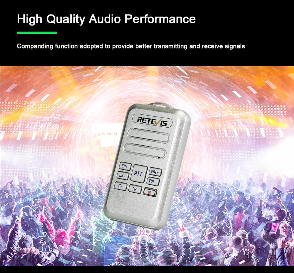 Retevis RT20 Mini Walkie Talkie Transceiver 2-Wege-Radio Walk Talk PTT Radio Comunicador Walkie-Talkies für Restaurant Hotel Home – Detail 8
