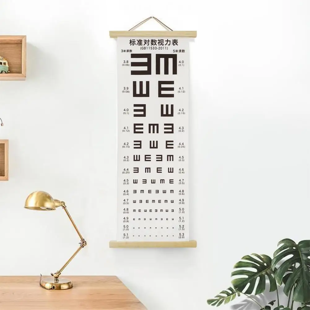 75cm Eye Chart Waterproof Standardized Clear Printing Accurate Reading Eye Vision Exam Chart Canvas Painting School Supplies