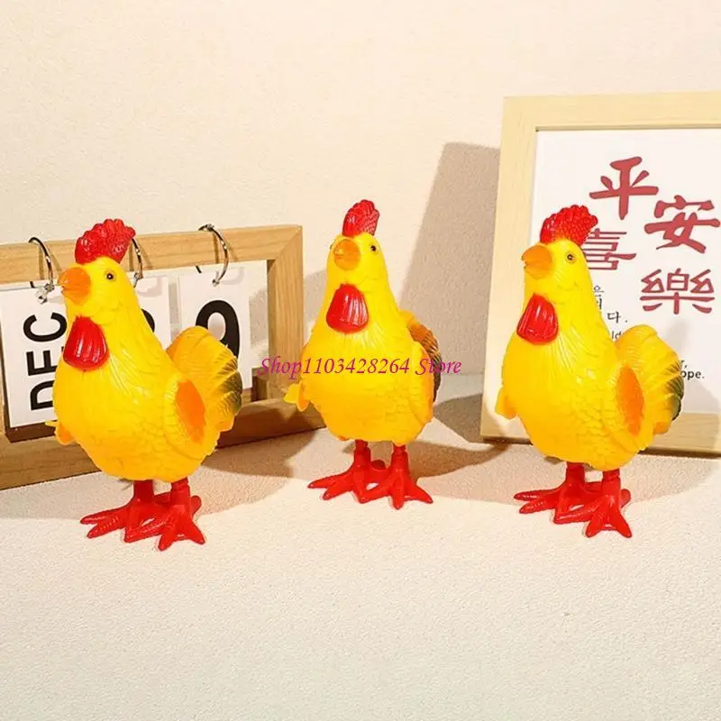 Rooster Wind Up Robot per il compleanno del bambino/Regali Natale giocattolo pollo divertente