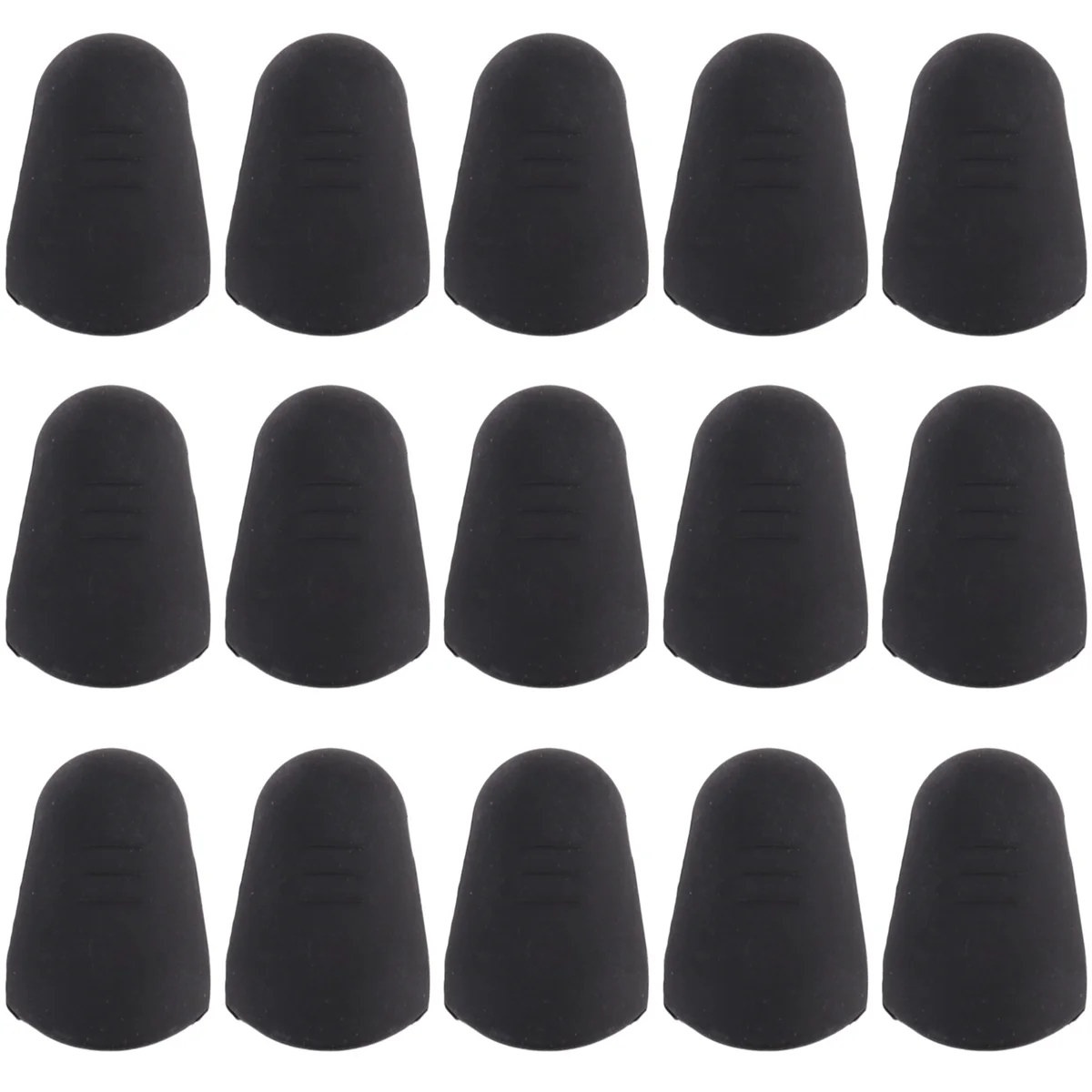 Bocal Cap Clip para Flauta Clarinete Saxofone Sax, Ligadura Proteger, Ponta Delicada, Borracha, Acessórios de Peças, 15pcs