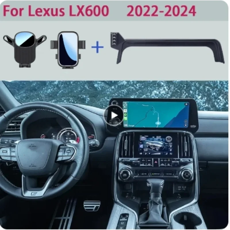 

Car Phone Holder For Lexus LX600 2022 2023 2024 J300 Navigation Screen Fixed Bracket Fast Charger Stand Car Phone Mount