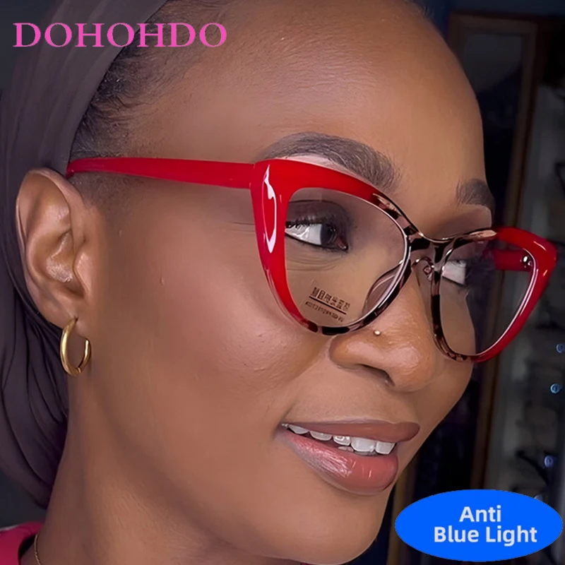 

Vintage Luxury Brand Designer Cat Eye Assorted Colors Anti Blue Ray Glasses Women Men Fashion Computer Optical Eyewear Unisex