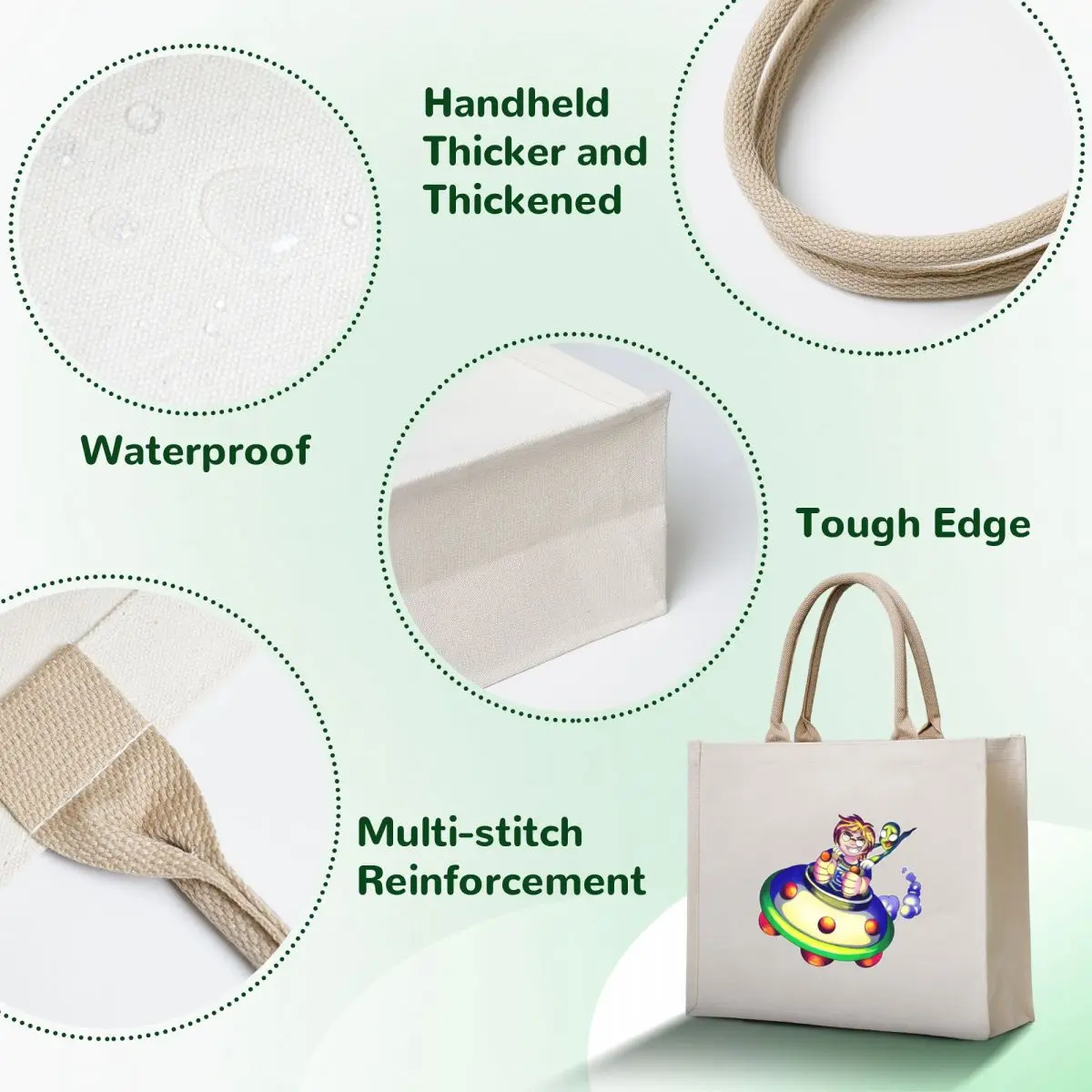 Take the (Space)Wheel! Tote Bag foldable reusable bag Custom bag Canvas shoulder