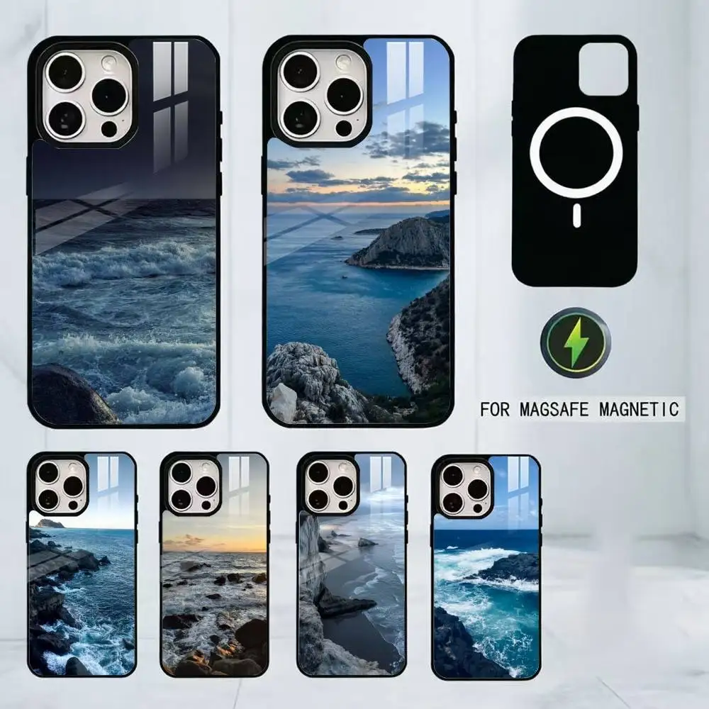 

Marine landscape Phone Case For iPhone17,16,15,14,13,12,11 Plus,Pro Magnetic with Magsafe Wireless Charging