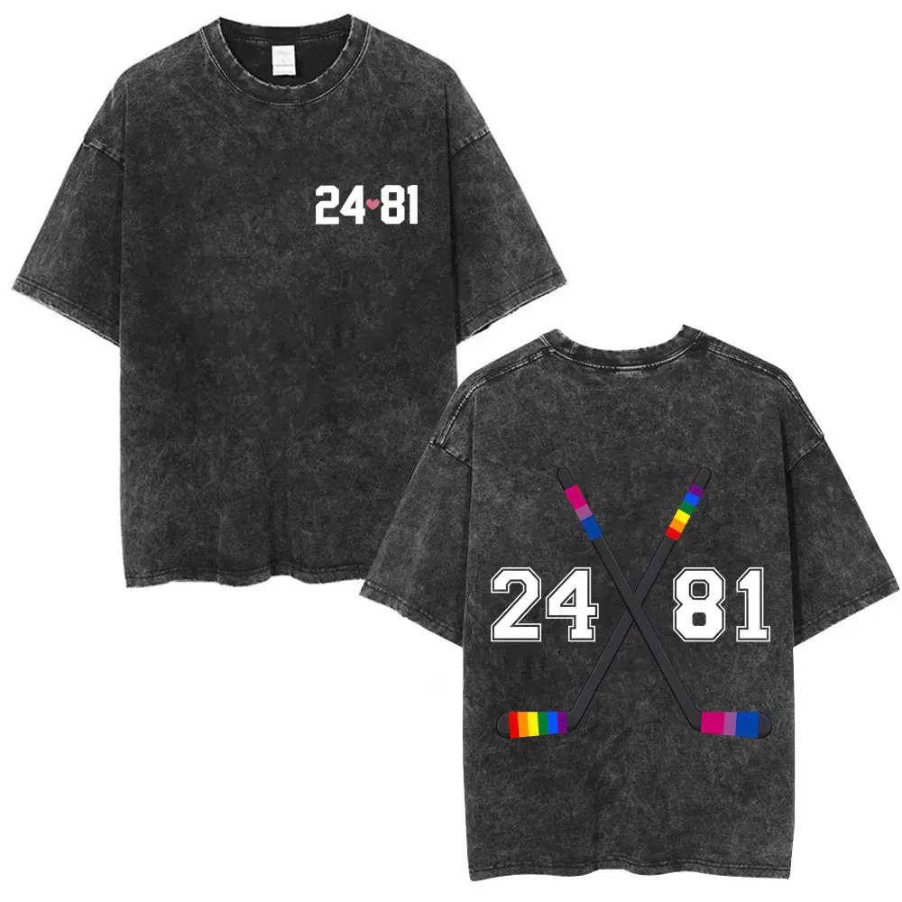 Heated Rivalry Shane Hollander‌ Ilya Rozanov Hollanov 2481 Vintage Washed T-shirts Men Casual Oversized Short Sleeves T Shirts