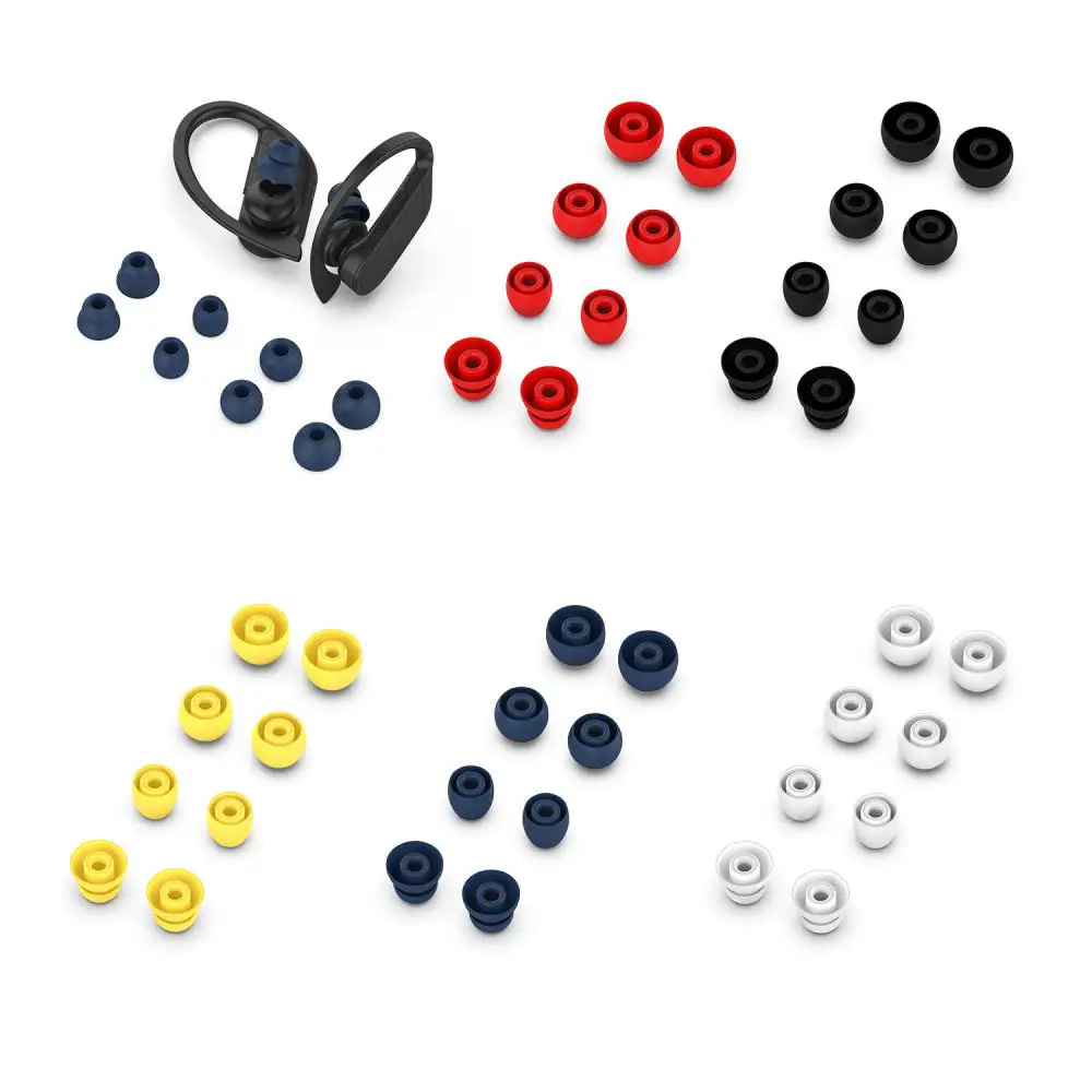 Silicone Rubber Eartips Earbuds Replacement Ear Tips for 1/2 Ear Plug Caps Cover Earphone Accessories