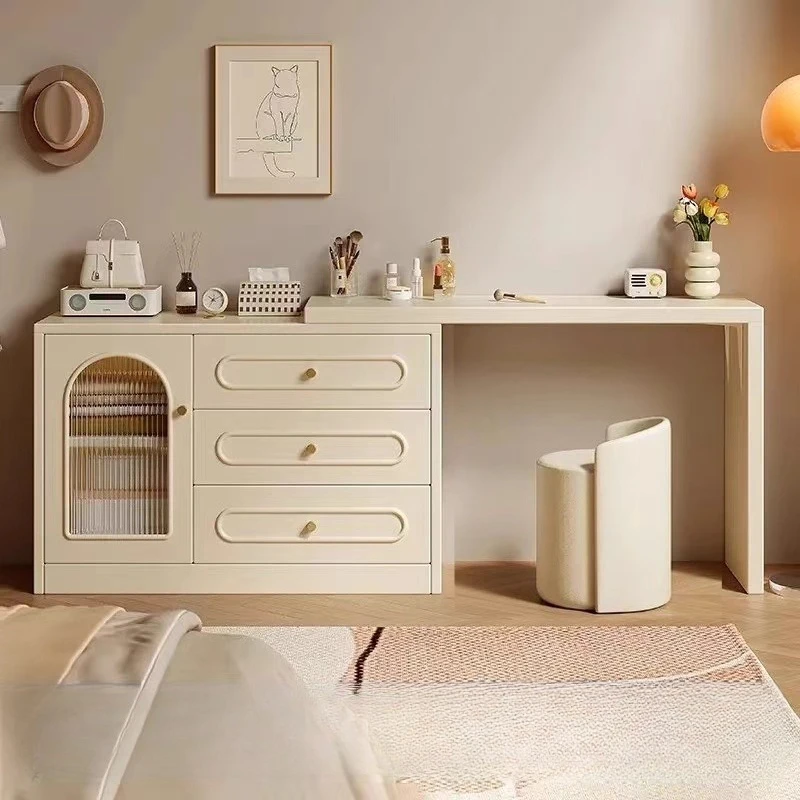 

Solid wood integrated Dressing table bedroom simple modern corner makeup table household bed tail tocador maquillaje furniture