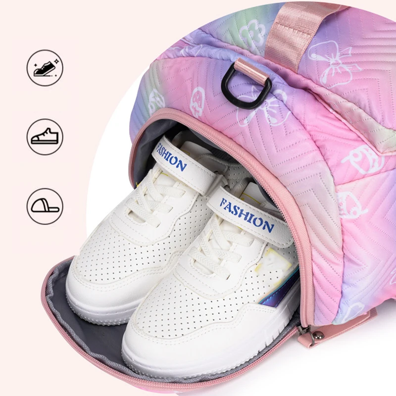 Bolsa de viaje de gran capacidad para mujer, mochila informal de fin de semana, separación seca y húmeda, resistente al agua, deportiva, equipaje de Fitness