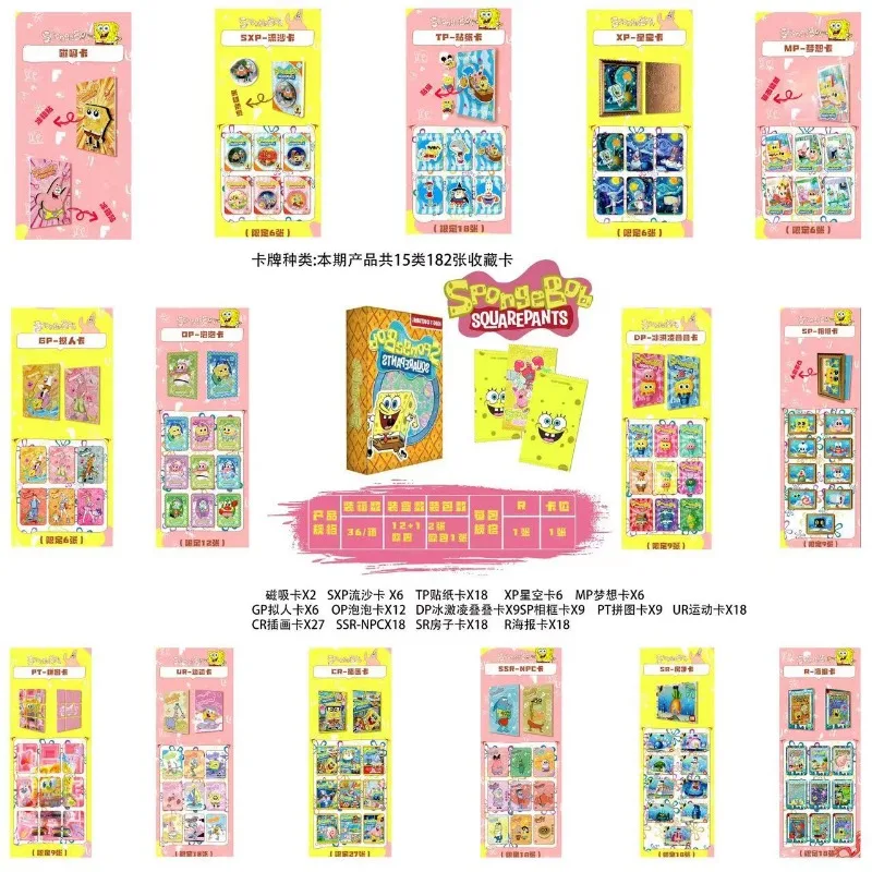 Tarjeta de Bob Esponja SquarePants para niños, Bob, Patricio, estrella, Squidward, Playa divertida, artículos raros, gran venta, tarjeta de