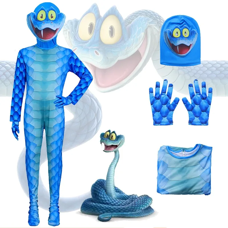 

New Style Disney Zootopia 2 Creative Gary Snake Cosplay One-piece Style Children's Stage Performance Costume Christmas Play Gift