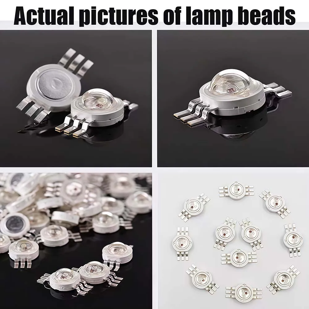 10Pcs LED RGB RGBW RGBWW 3W 9W 12W High Power Bead 4pin 6pin 8pin Chip Lights Beads Installed 20mm Star PCB DIY For Stage Light image 2