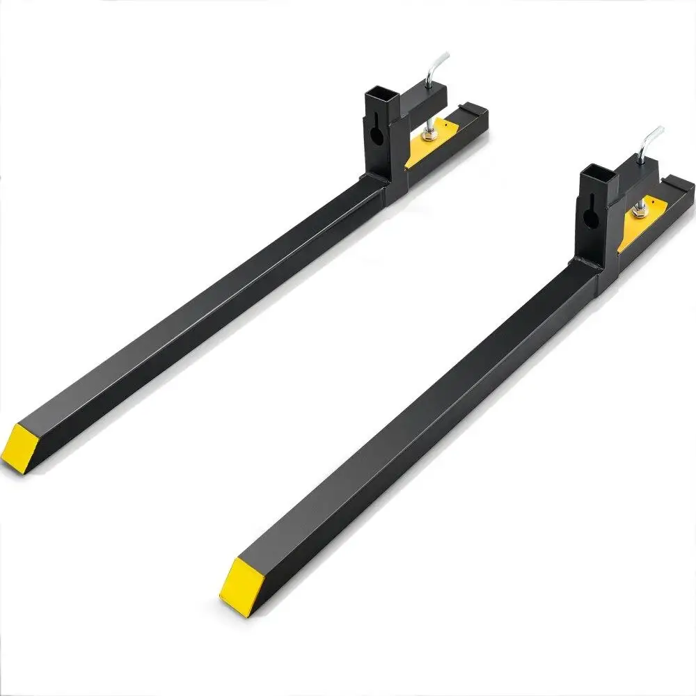 

Heavy Duty 2000lbs Capacity Clamp on Pallet Forks 60inch for loader Bucket Attachment for Tractor Skid Steer Farming Equipment