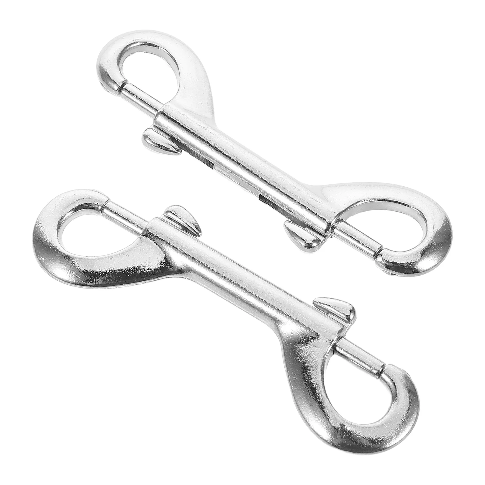 

2Pcs Double Ended Hook Clasps Zinc Alloy Spring Snap Buckles Heavy Duty Dog Collar Clips Leashes Diving Clip Multi Use Fasteners