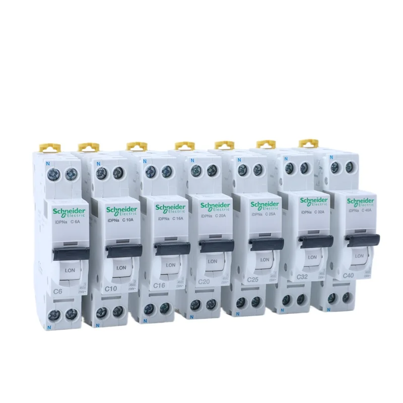 Schneider IDPNa 1P+N Double Terminal Circuit Breaker 6-40A Dual Input/Output DIN Rail New Original Save Space