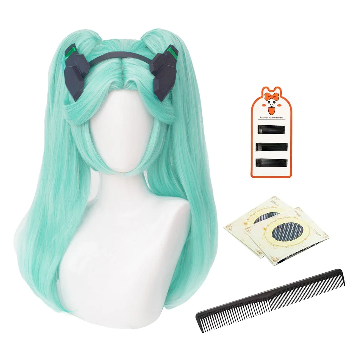 

Cosplay Game Anime Rebecca Cosplay Wig Headband Light Blue Rose Net Synthetic Fiber Adjustable Size Halloween Christmas Gift New