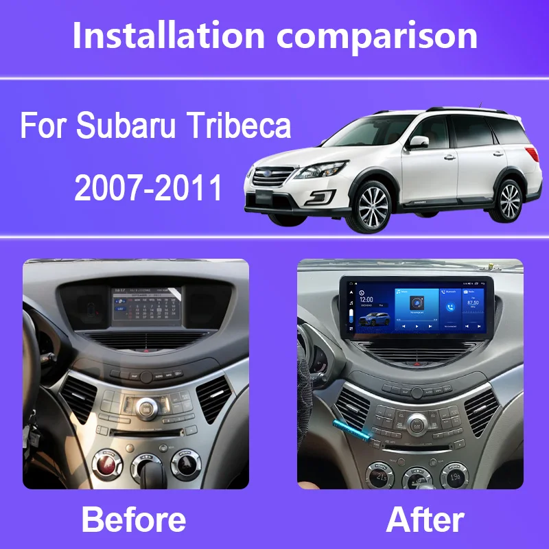 12.3 INCH For Subaru Tribeca 2007-2011 Android 12 Car Radio 1920*720 8G+256G Multimedia Video Player GPS Navigation Stereo