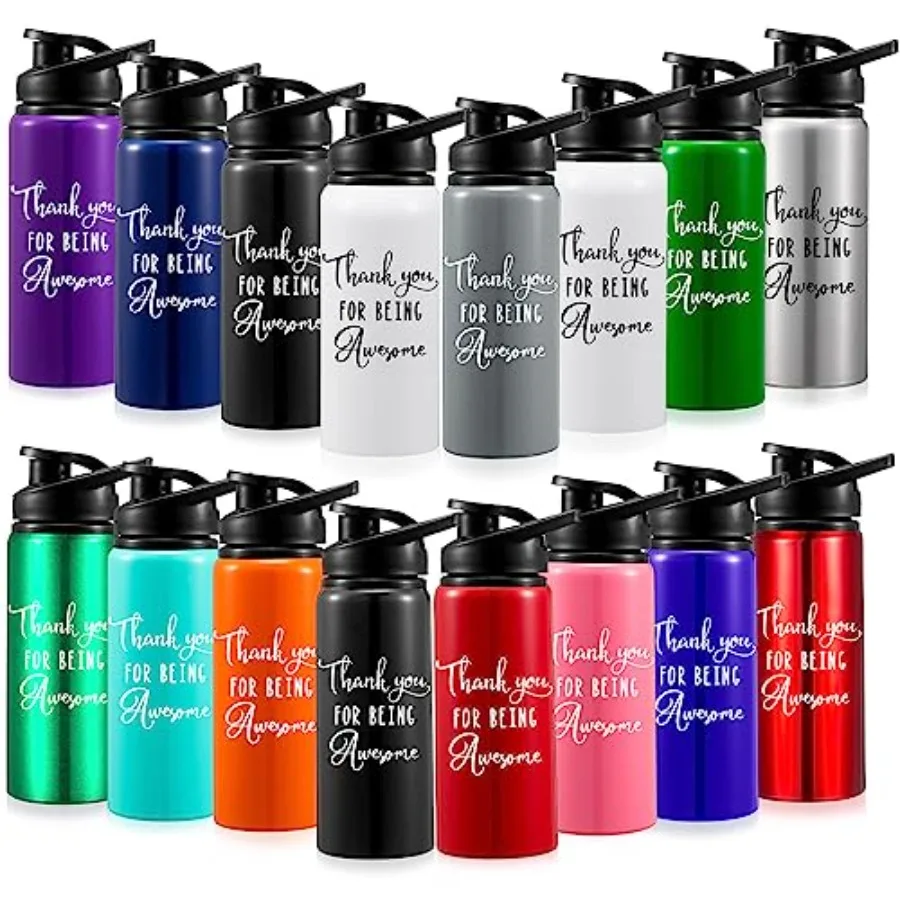 

16 Pcs Employee Appreciation Gifts for Graduation Thank You Water Bottle Gifts For Team Staff Coworker Lightweight Leakproof Th