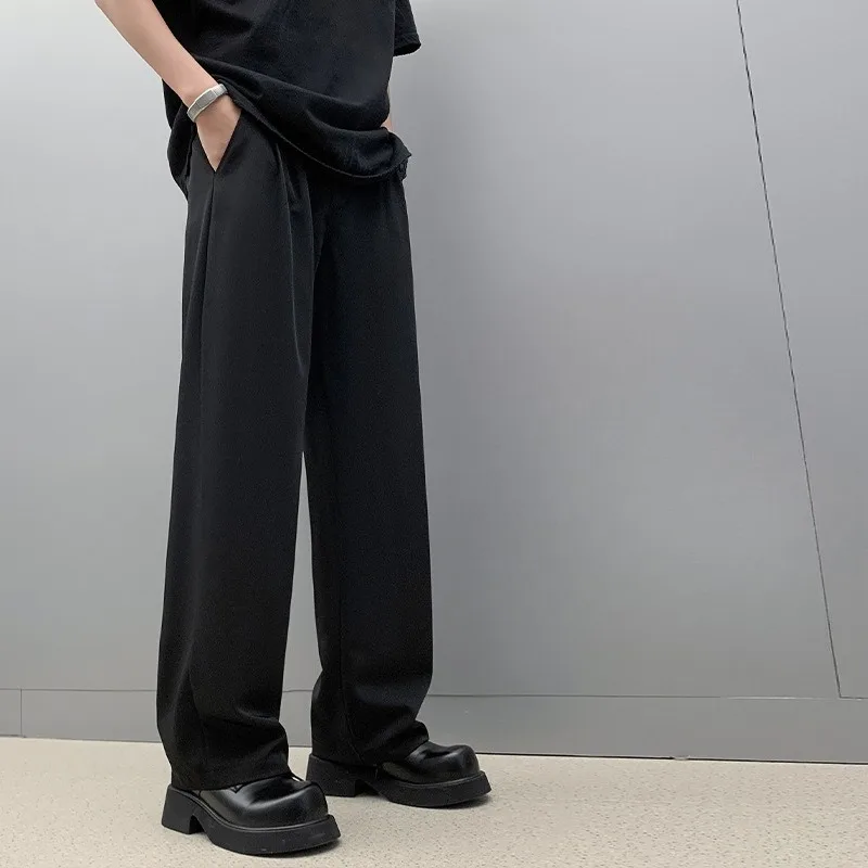 New Summer Pants Men High-end Style Trousers Drape Men's Trousers Loose Casual Straight-leg Spring Fashion Simple Men's Clothing