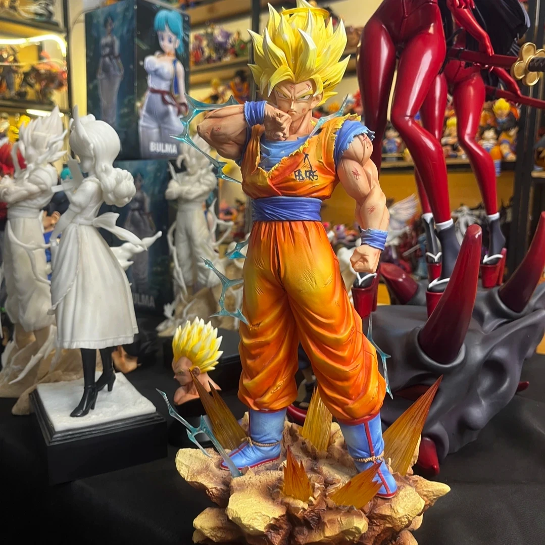 JG Studio Dragon BallZ Infinite Super Saiyan 2 Goku Form SSj3 11.81 بوصة/34 سنتيمتر يمكن أن تكون متوهجة حركة PVC معركة الشكل اللعب الهدايا