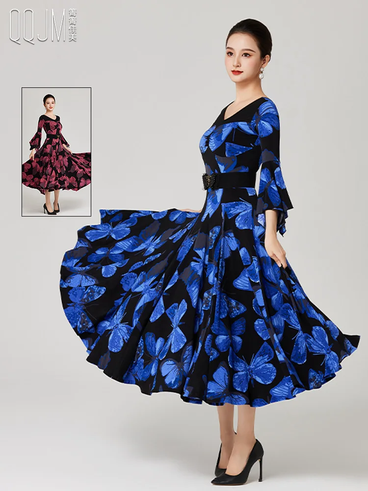 2024 Newest Women Ballroom Dance Dress Waltz Adult Modern Dance Ball Dance Costumes Tango Rumba Dance Clothing L202326