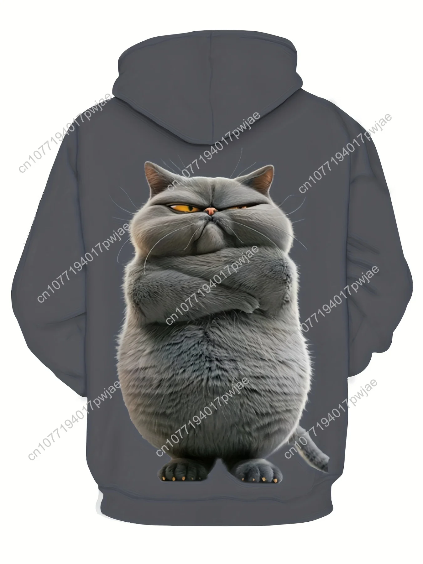 Felpa con cappuccio da uomo con stampa grafica 3D - Felpa con cappuccio casual cool in poliestere di grandi dimensioni per felpa con cappuccio foderata in pile autunnale e invernale