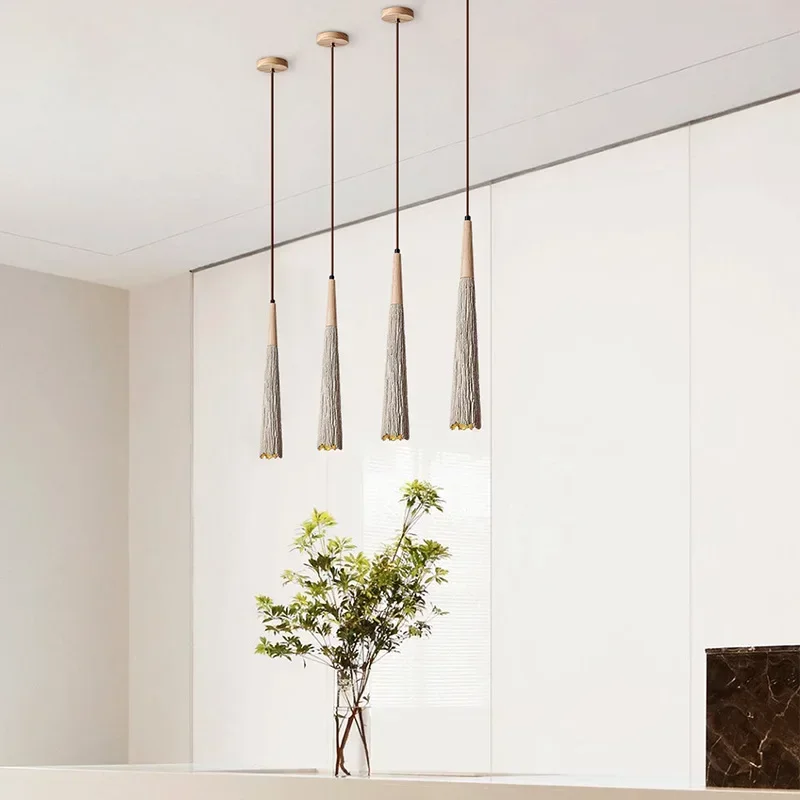 Nordic  Minimalist Designer Modern Retro Cement LED Pendant Lamp Study Bedside Dining Room Lighting Chandeliers Hanging