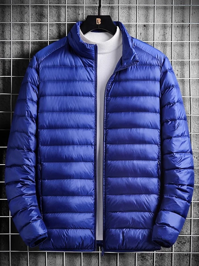 

Lightweight Padded Cotton Jaet for Men 2024 New Winter Hat with Hood Warm Cotton Coat Versatile Lightweight Spring Autumn S...