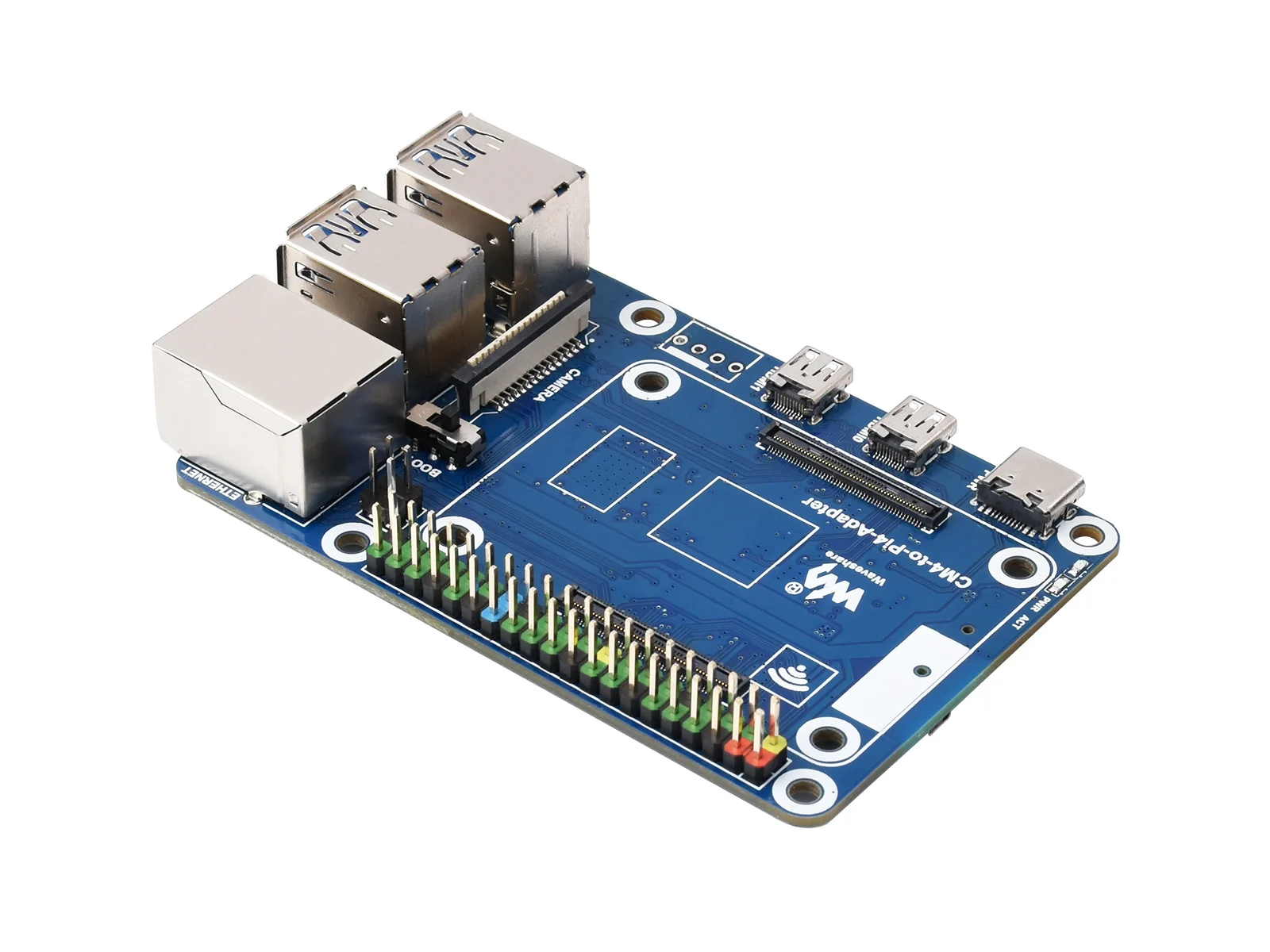 

CM4 To Pi 4B Adapter for Raspberry Pi, Alternative Solution for Raspberry Pi 4B 10 / 100 / 1000 M adaptive