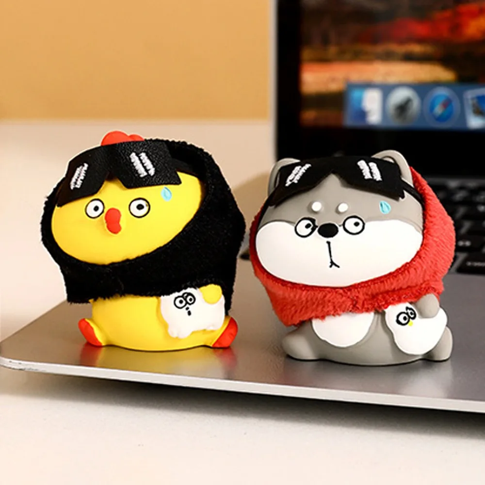 

Chicken Capybara Desk Ornament Panda Funny Animal Doll Toy Dog Cute Small Animal Ornaments Automotive Ornaments