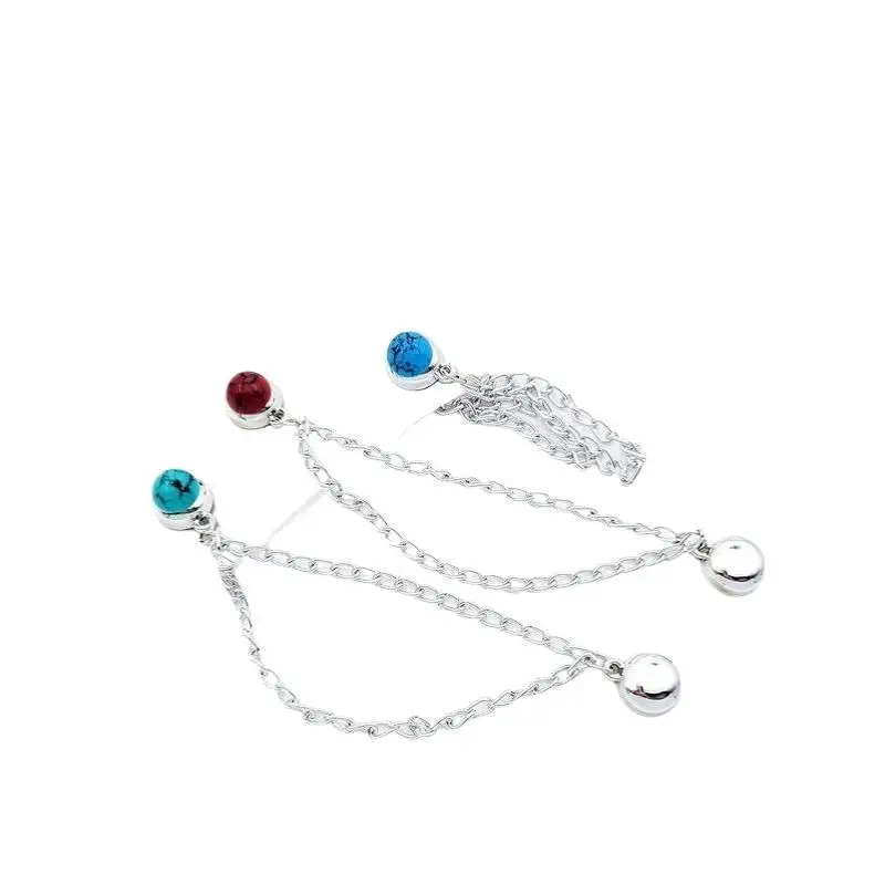 Magnetic Pants Chain Buckle 2 Pack Silver Strong Adsorption Quick Install for Denim Pants Trousers Waist Adjustment