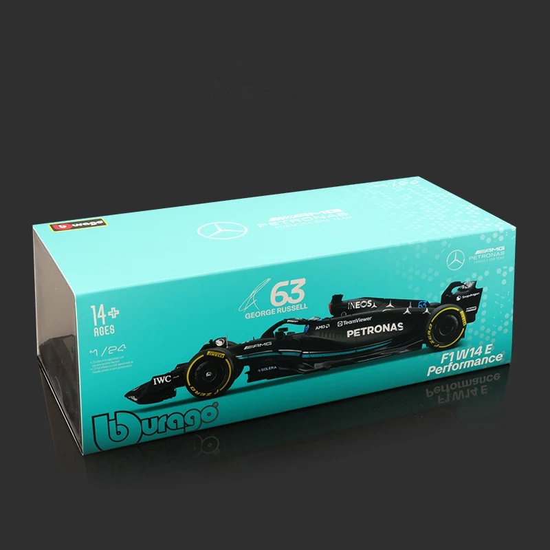 Bburago 1:24 Mercedes-AMG F1 Team W14 2023 #44 Hamilton #63 George Red Bull RB18 Alloy Race Car Model Formula One Die Cast Model