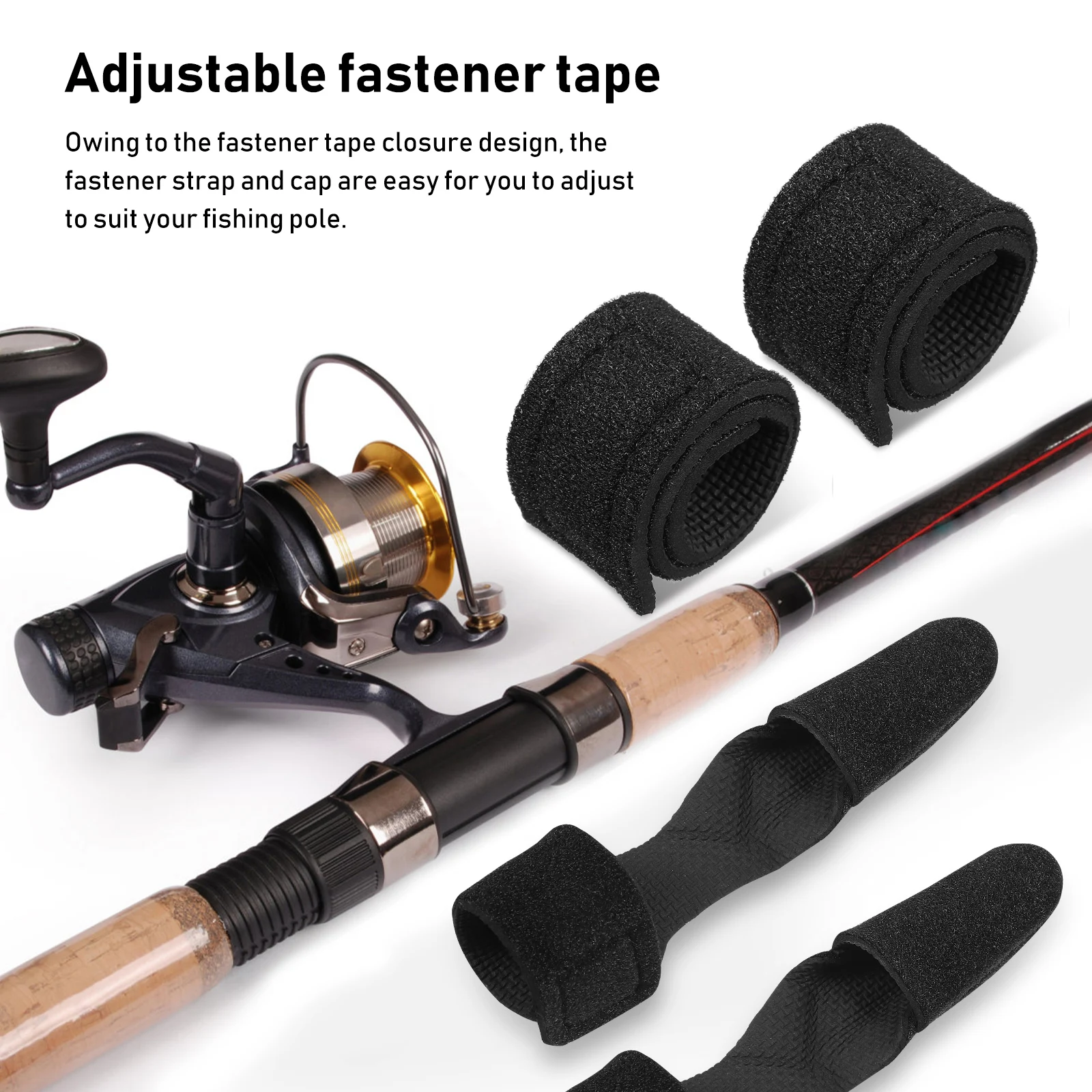 

2Pcs Diving Material Waterproof Fishing Rod Fastening Strap With Elastic Protector Case For Outdoor Fishing Accessories