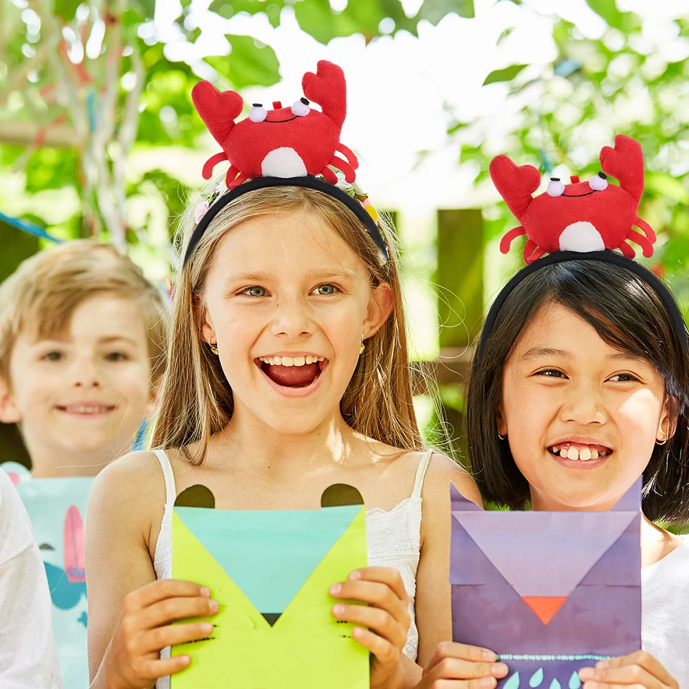 

3Pcs Crab Headband Realistic Animal Ears Kawaii Hair Accessories for Women Girls Kids Themed Parties Cosplay Events Daily Wear