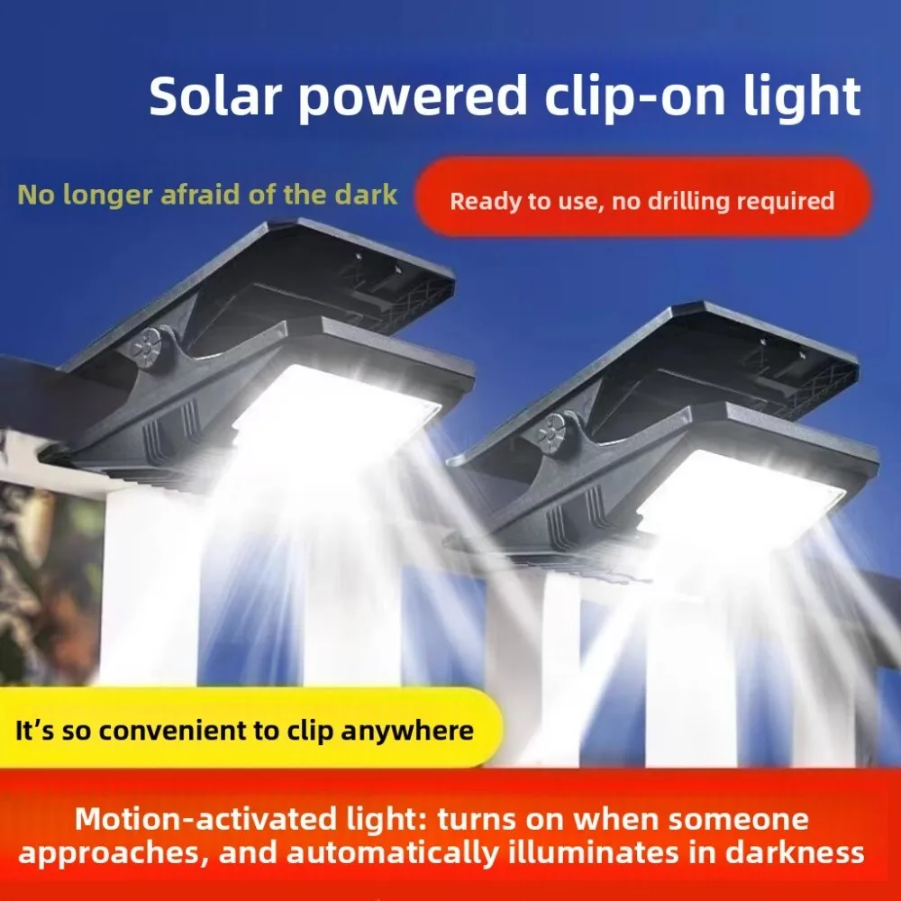 مشبك شمسي على ضوء مستشعر الحركة الخارجية عالي السطوع لإضاءة جدار المنزل والسياج والحديقة والشرفة