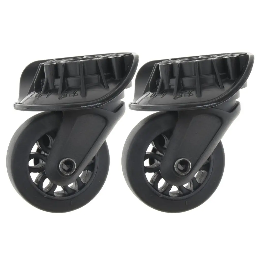 1 Pair Luggage Wheels Replacement Universal Trolley Fixed Casters - Flexible and High Quality （ A90 ）