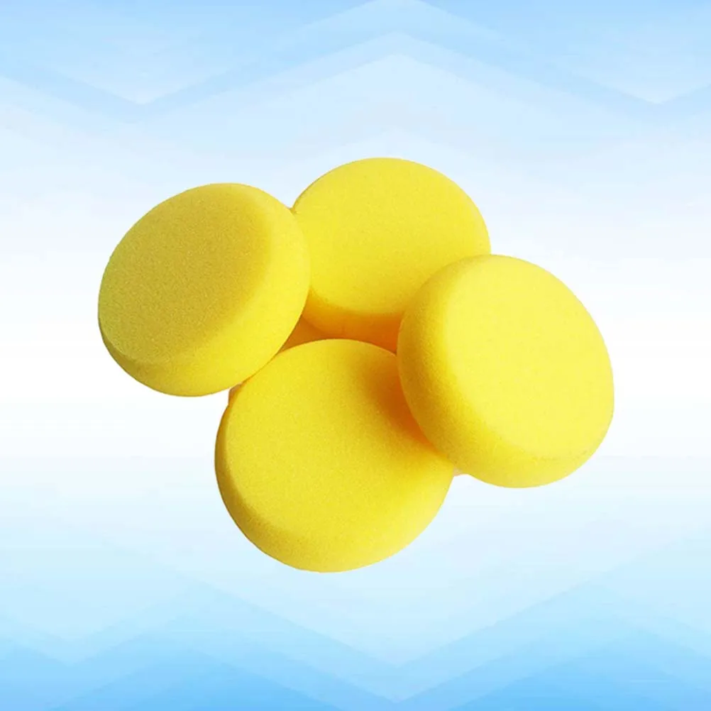 

20Pcs DIY Painting Sponge Brush Round Sponges Brush Set Kids Painting Tools Stippler(Yellow)
