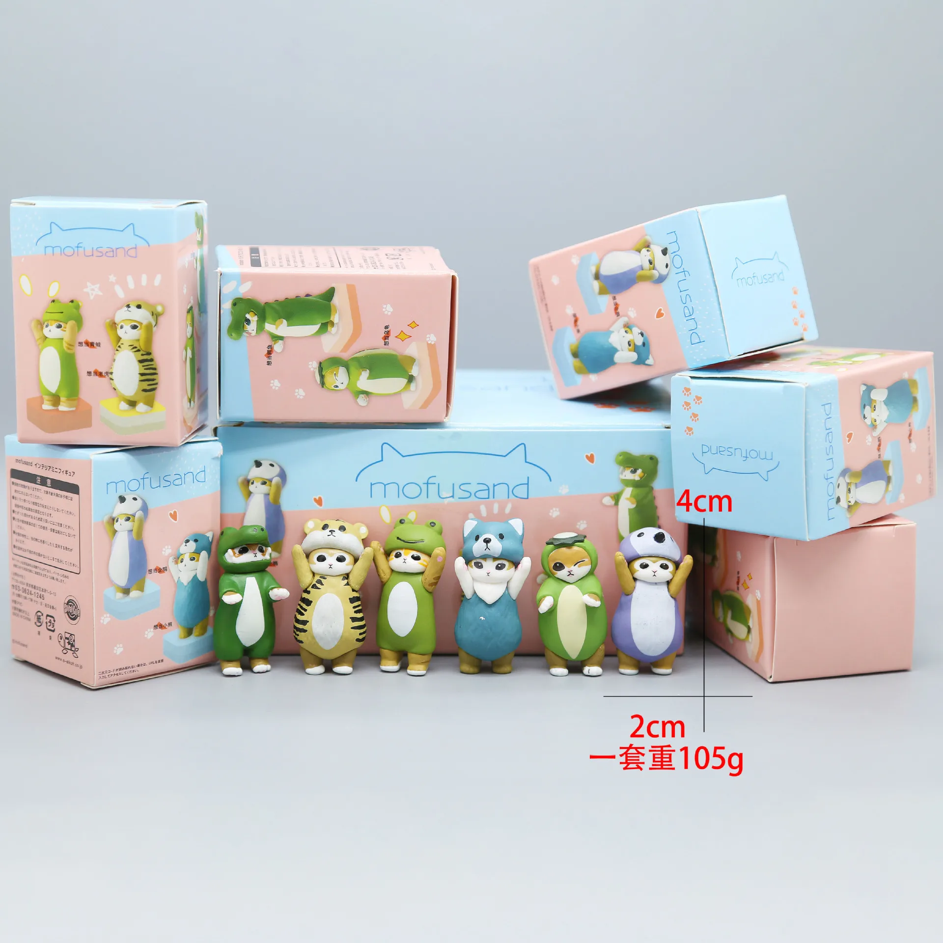 

Mofusand Cute Great White Shark Cat Series Blind Box Handmade Orca Cross Dressing Cat Action Figure Desktop Decor Festival Gifts