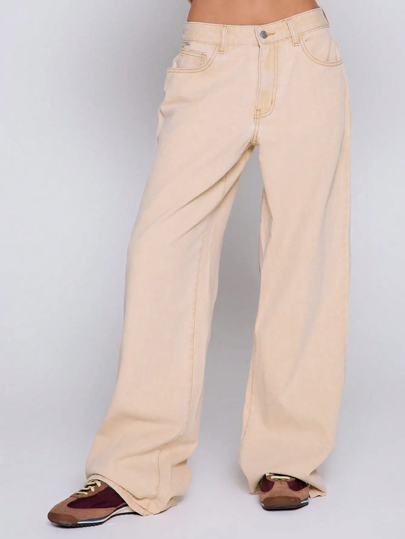 

2025 New American Retro Washed Vintage Jeans for Women's Summer Trendy Brand Loose Straight Casual Pants