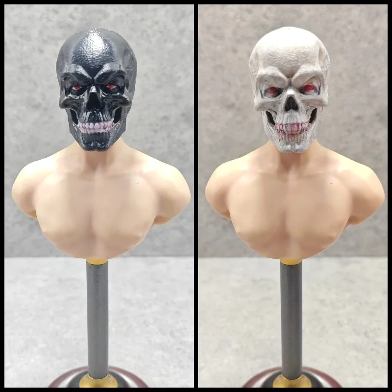 1/12 1/6 Scale DC Batman Heavy Armor Empty Helmet Accessories Skull Model for 6''12'' HT Mezco Action Figures Soldier Decor view 6