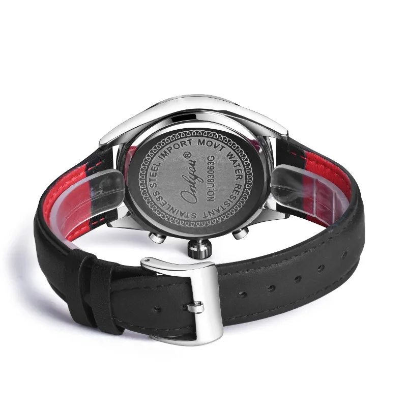 ساعة رياضية أنيقة وكاجوال من ONLYOU للأزواج، حزام من الجلد الطبيعي مقاوم للماء، ساعات يد للرجال والنساء، تتضمن صندوق