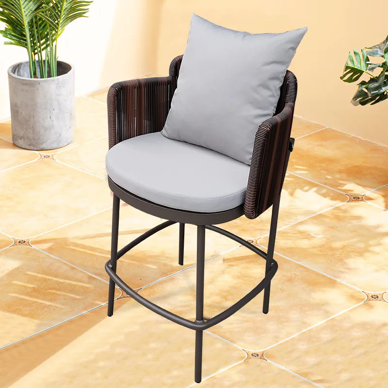 Customizable Nordic Outdoor Bar Chair